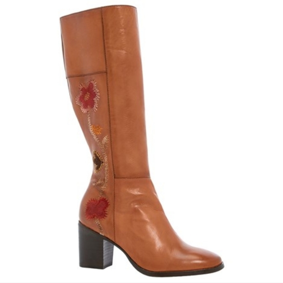 Frye Shoes - FRYE Nova Flower Tall Suede Embroidered Boots NWT
